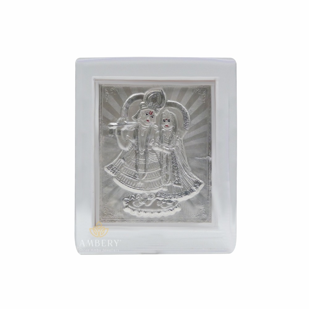 Radhe Krishna Silver foil Frame