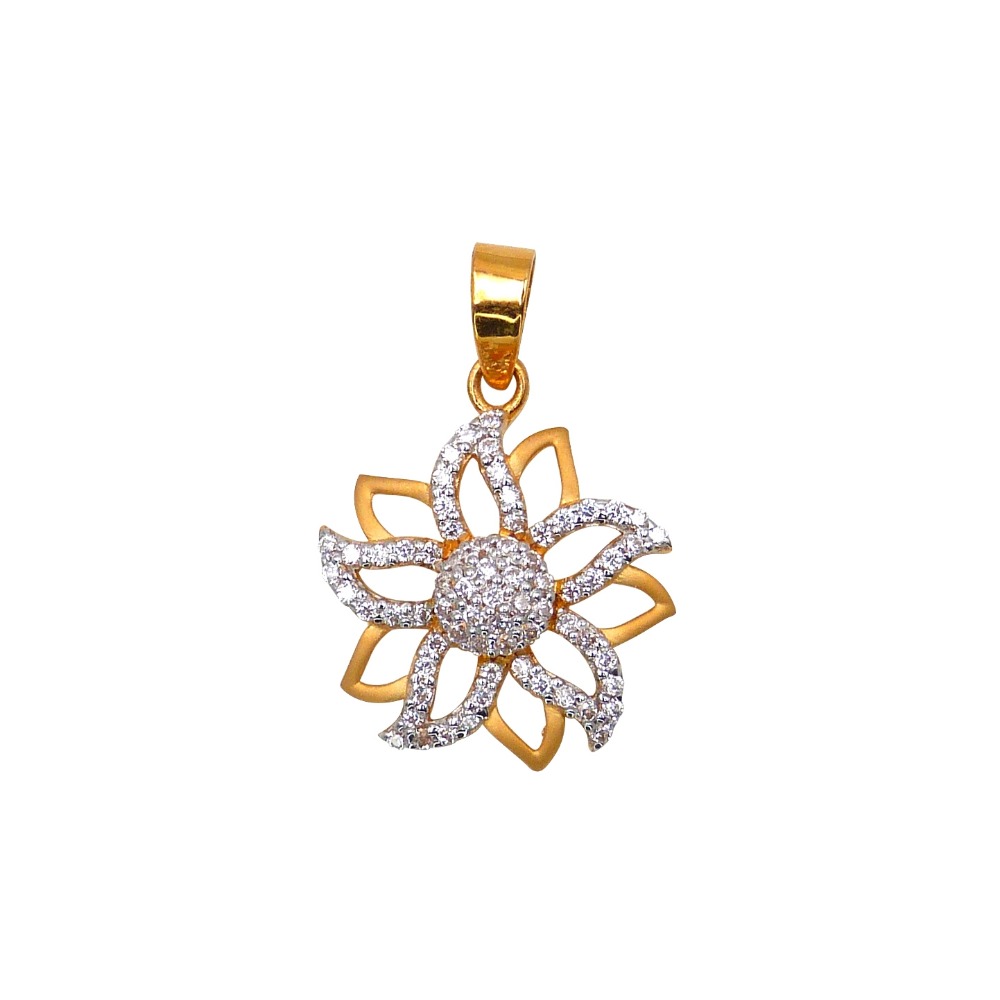 Rising Flower 22k Gold Pendant