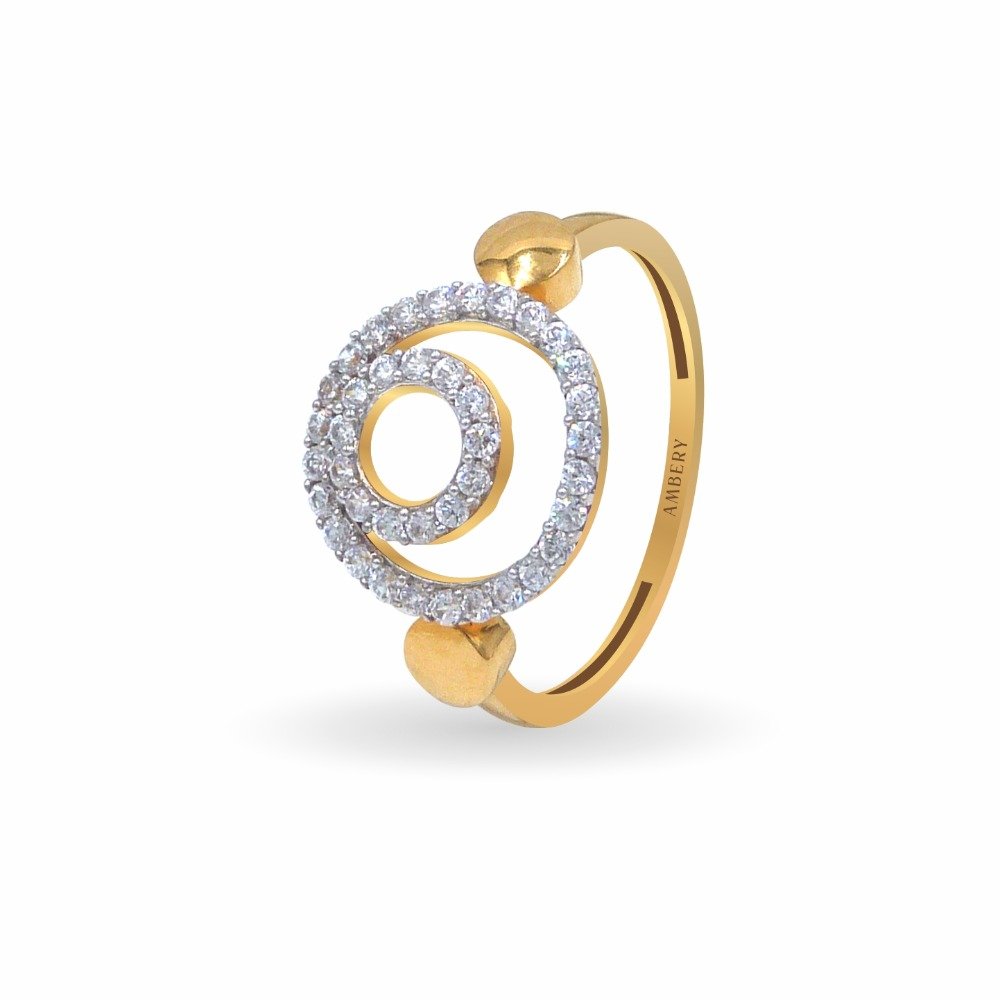 Buy quality Circles 22k Gold Lady Ring in Rajkot