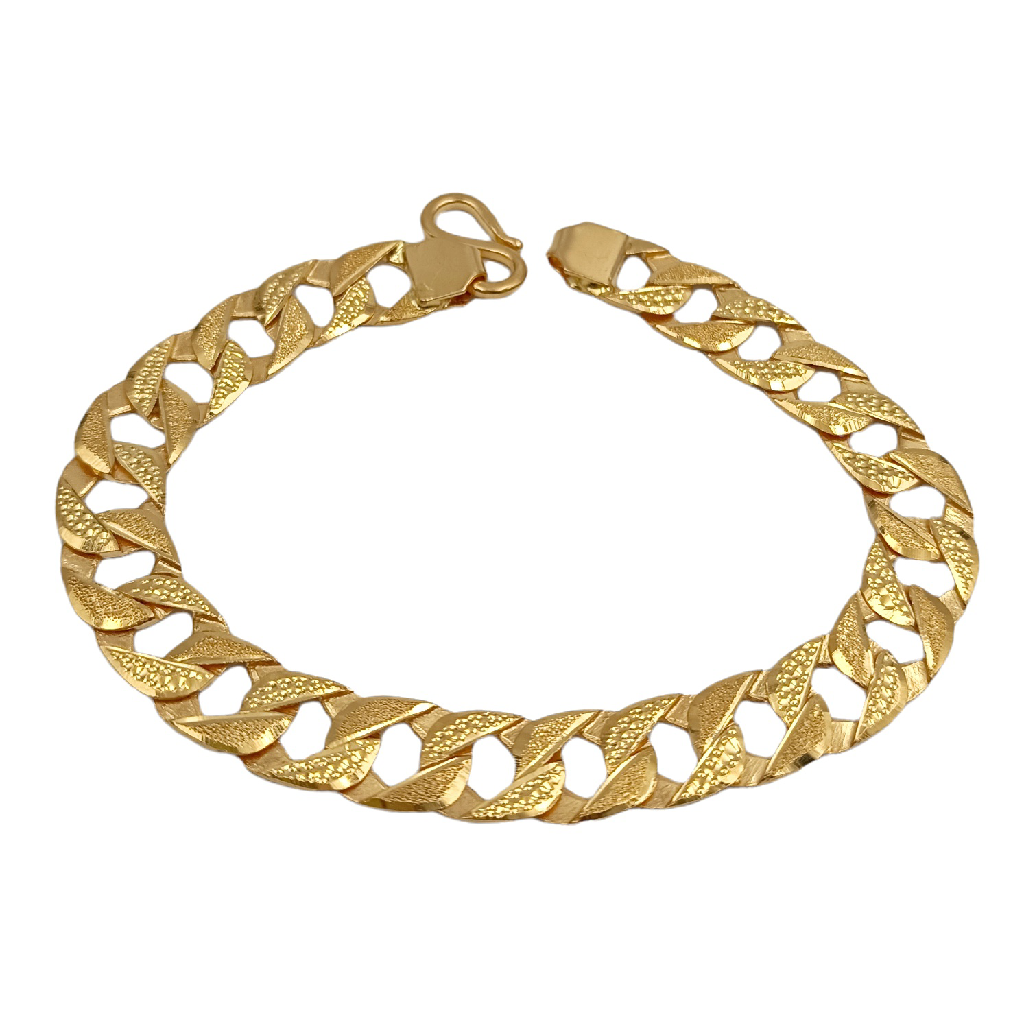 22K 916 Solid Curb Bracelet