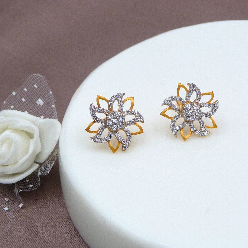 Rising Flower 22k Gold Earrings