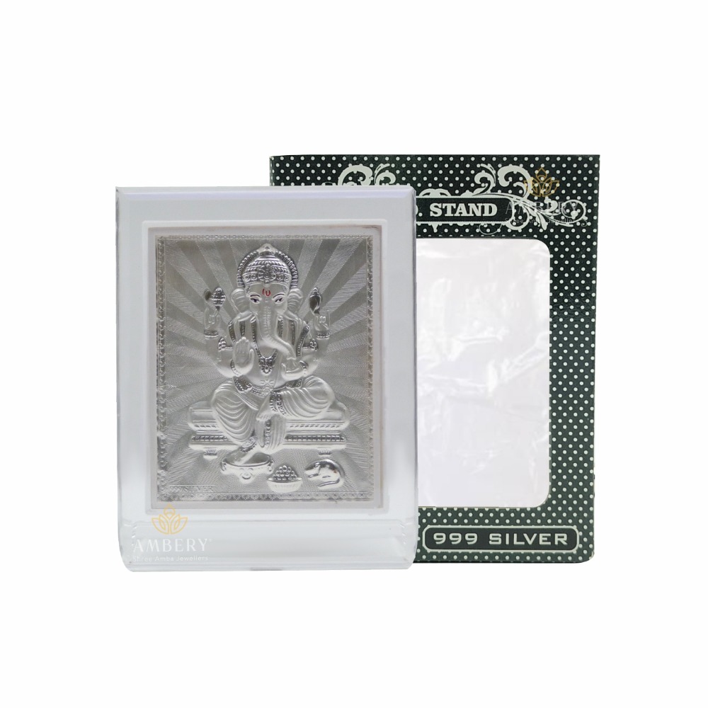 ganesh 999 Silver Foil Frame