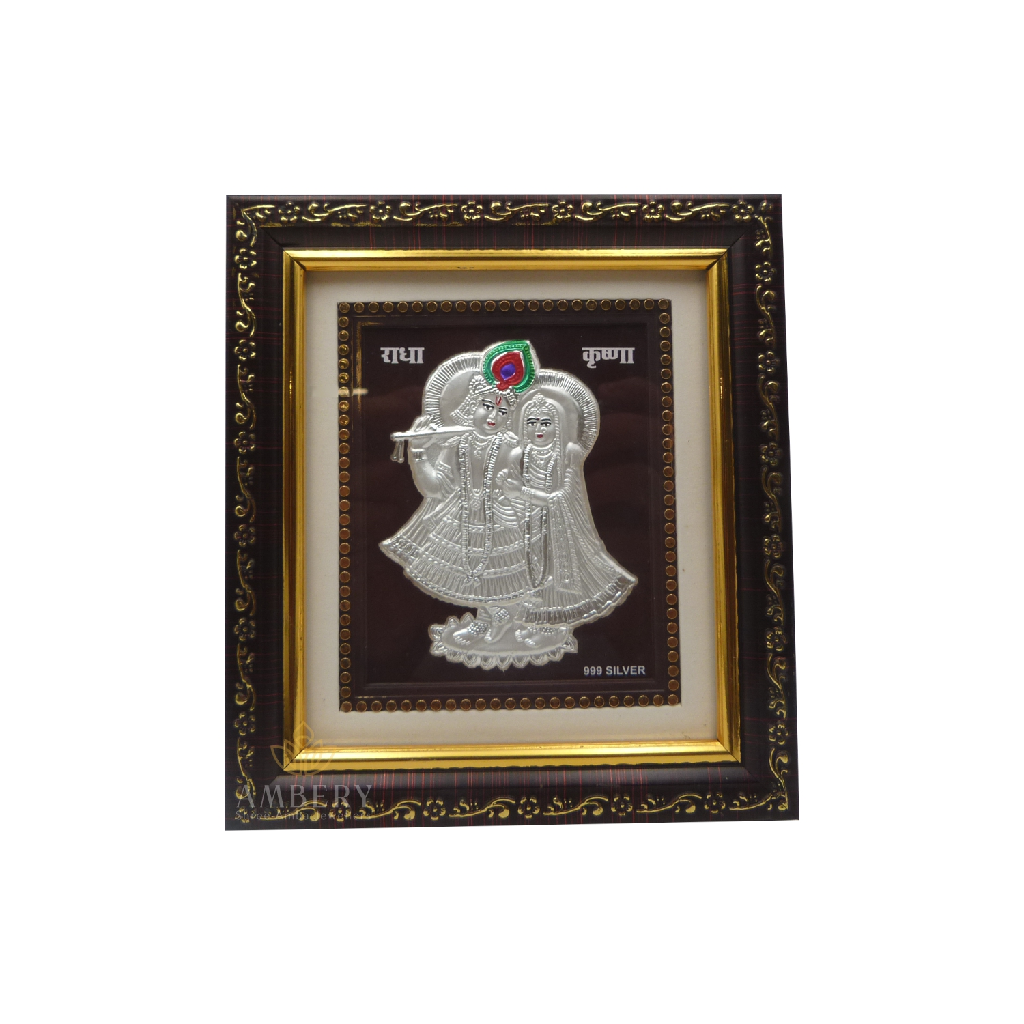 Radhekrishna Silver Foil Frame