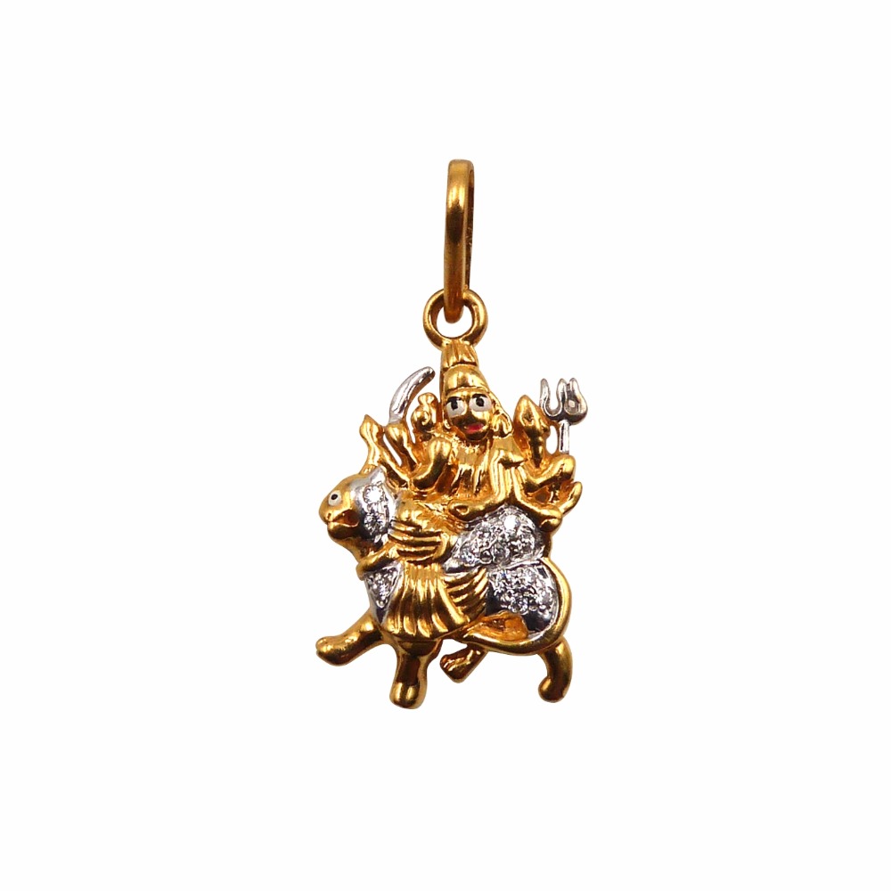 22k Gold Ambe Maa Pendant