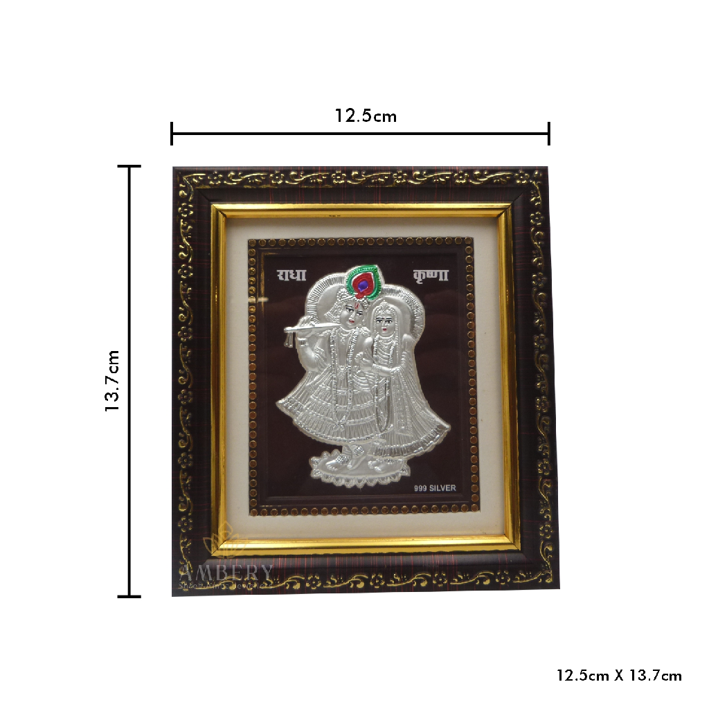 Radhekrishna Silver Foil Frame