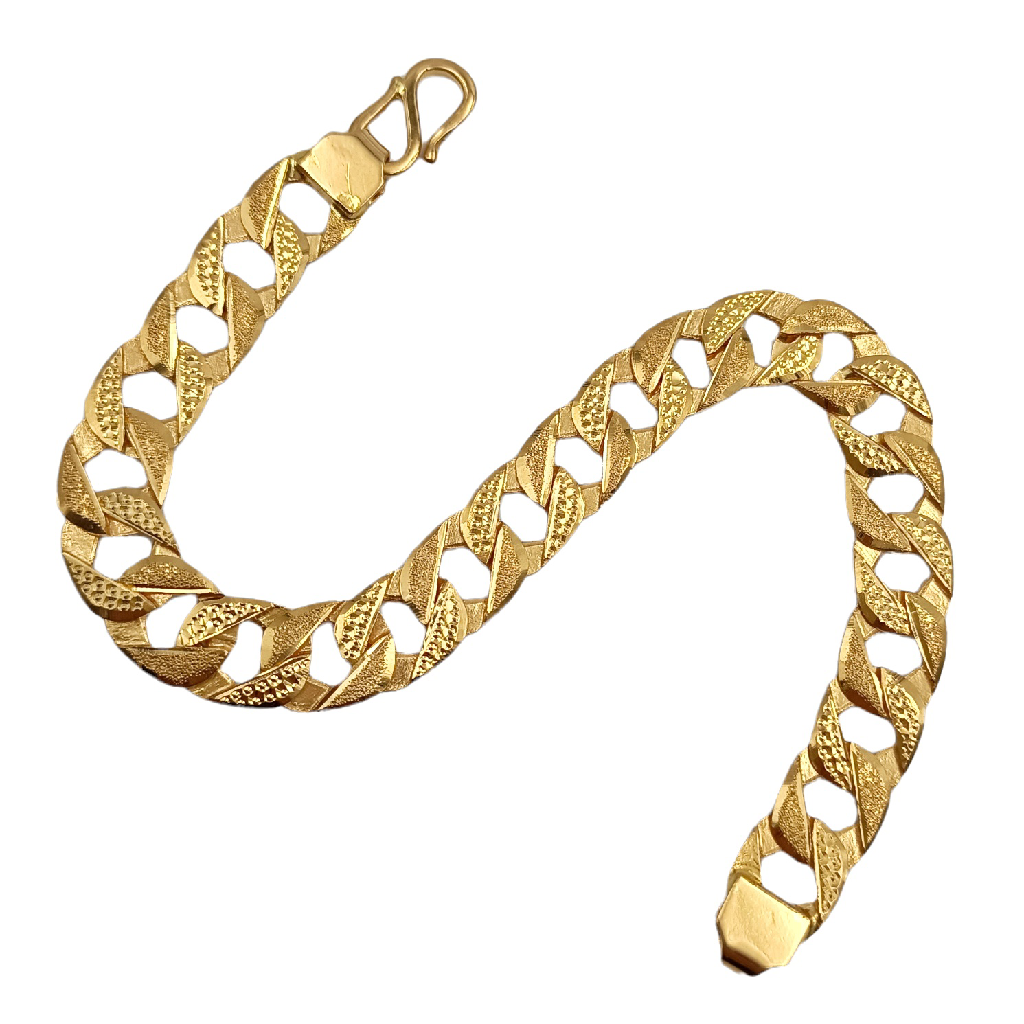 22K 916 Solid Curb Bracelet